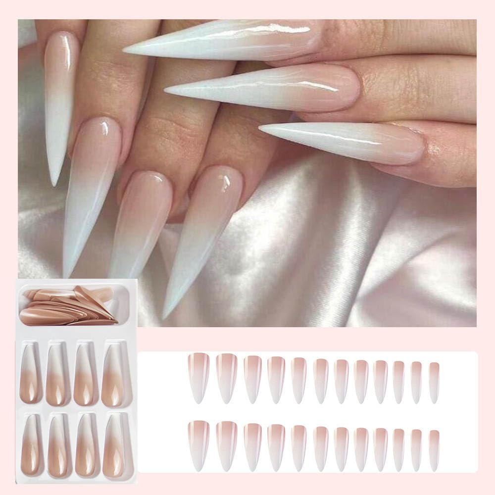 QQPPOLIU worn on hand displaying extra-long stiletto shape for dramatic style