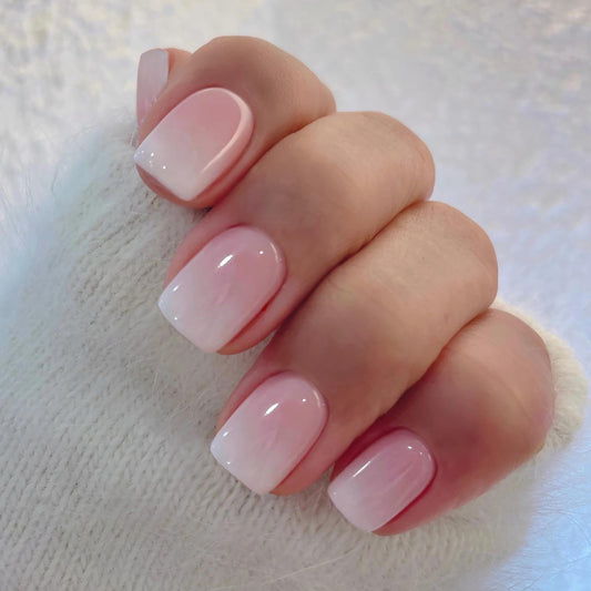 Qsnidy close-up of glossy ombre finish demonstrating smooth salon-like shine