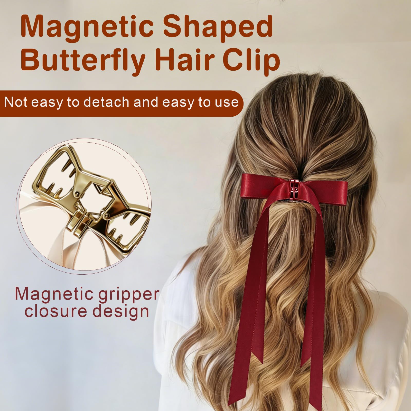 Qtaikong clip worn in a half-up style offering quick styling benefit
