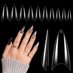Quaferen clear stiletto front packaging showing neat organized box and quantity benefit