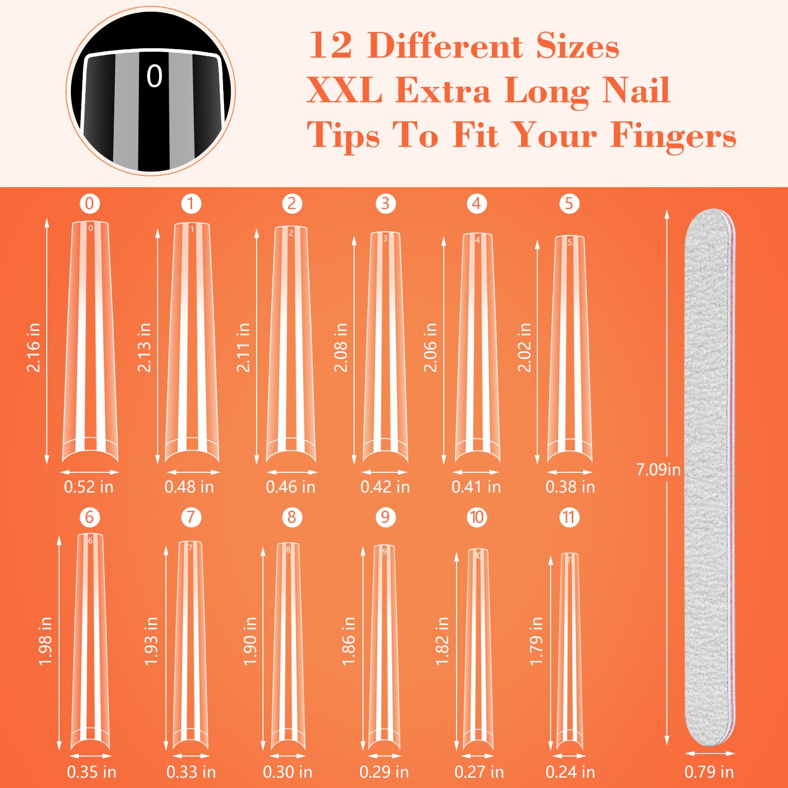 Quaferen included nail files displayed to show easy shaping and finishing