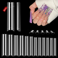 Quaferen front packaging showing 504 clear square nail tips and convenience