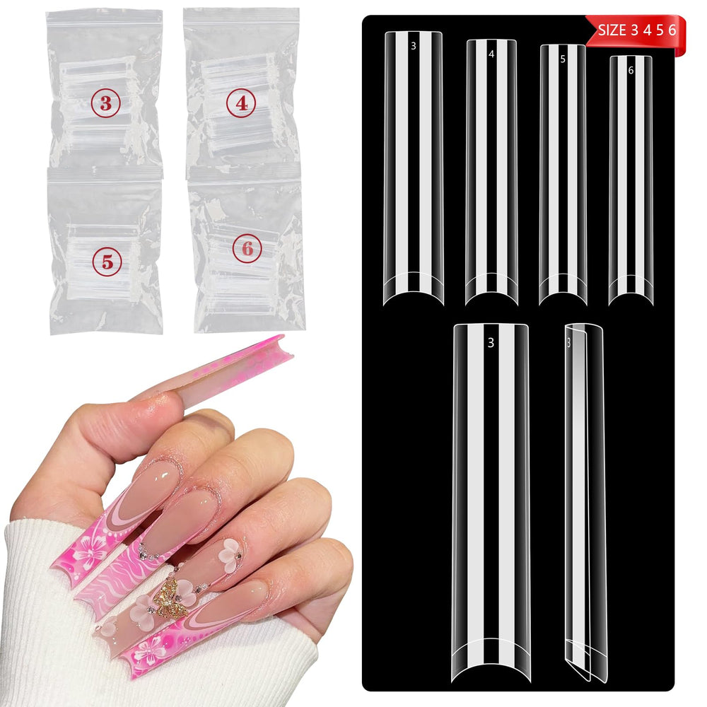 Quaferen front packaging showing clear tips and bag, organized for salon efficiency