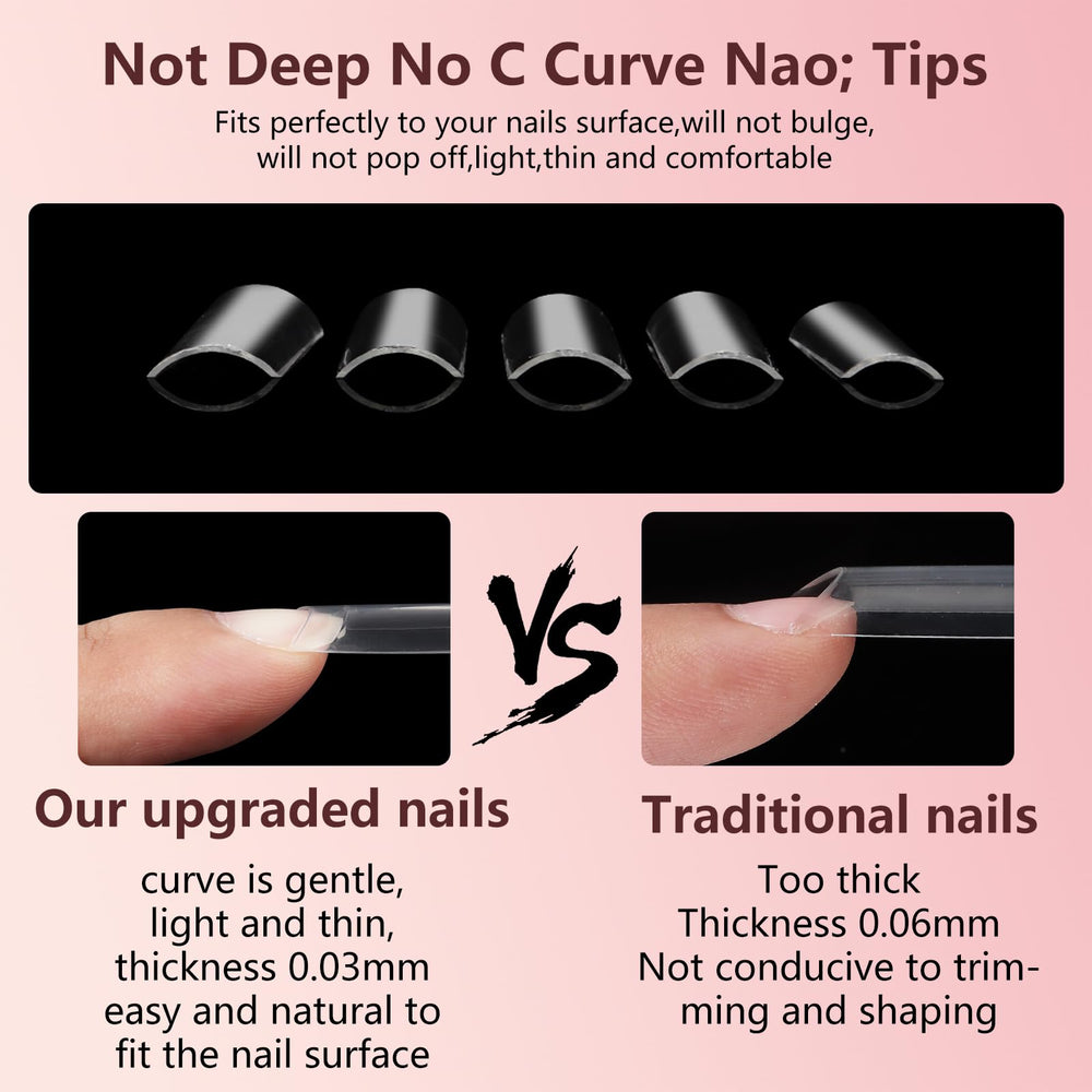 Quaferen tip being glued to natural nail, faster application and secure hold