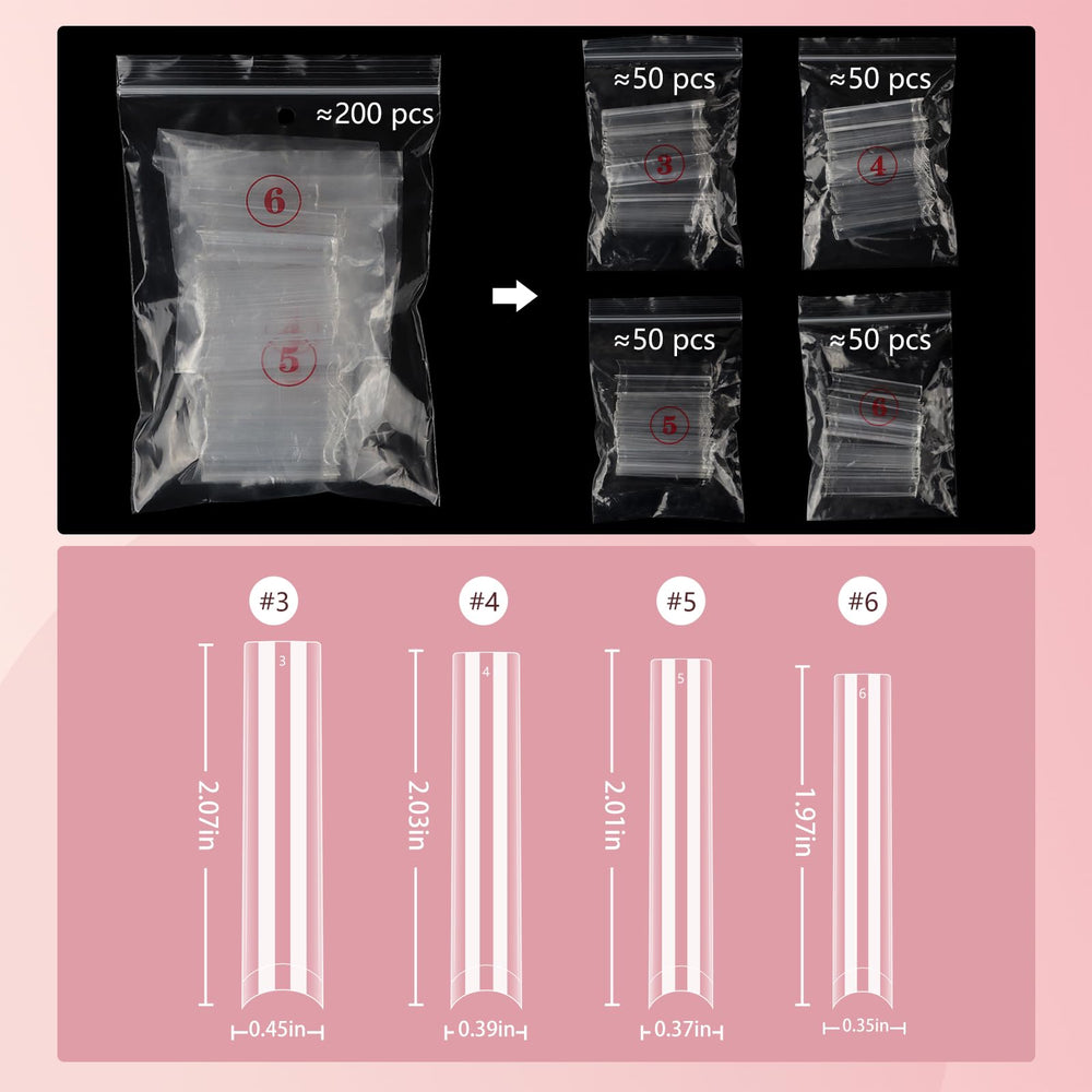 Quaferen length comparison array of tips, visual guide for choosing size