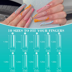 Quaferen transformed tips after filing into different shapes showing styling versatility benefit