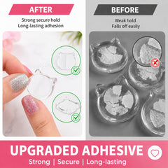 Quafochi adhesives and reusable box organized for easy replacement