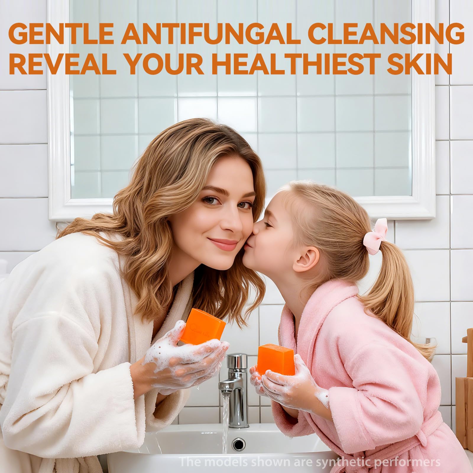 QualiLife foaming net with bars laid flat highlighting included accessory for lasting lather