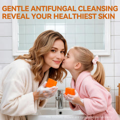 QualiLife foaming net with bars laid flat highlighting included accessory for lasting lather