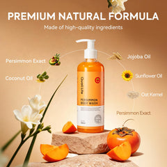 QualiLife label showing key persimmon and tea tree ingredient benefits