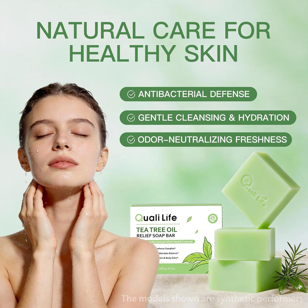 QualiLife soap used on feet to help reduce odor and refresh skin
