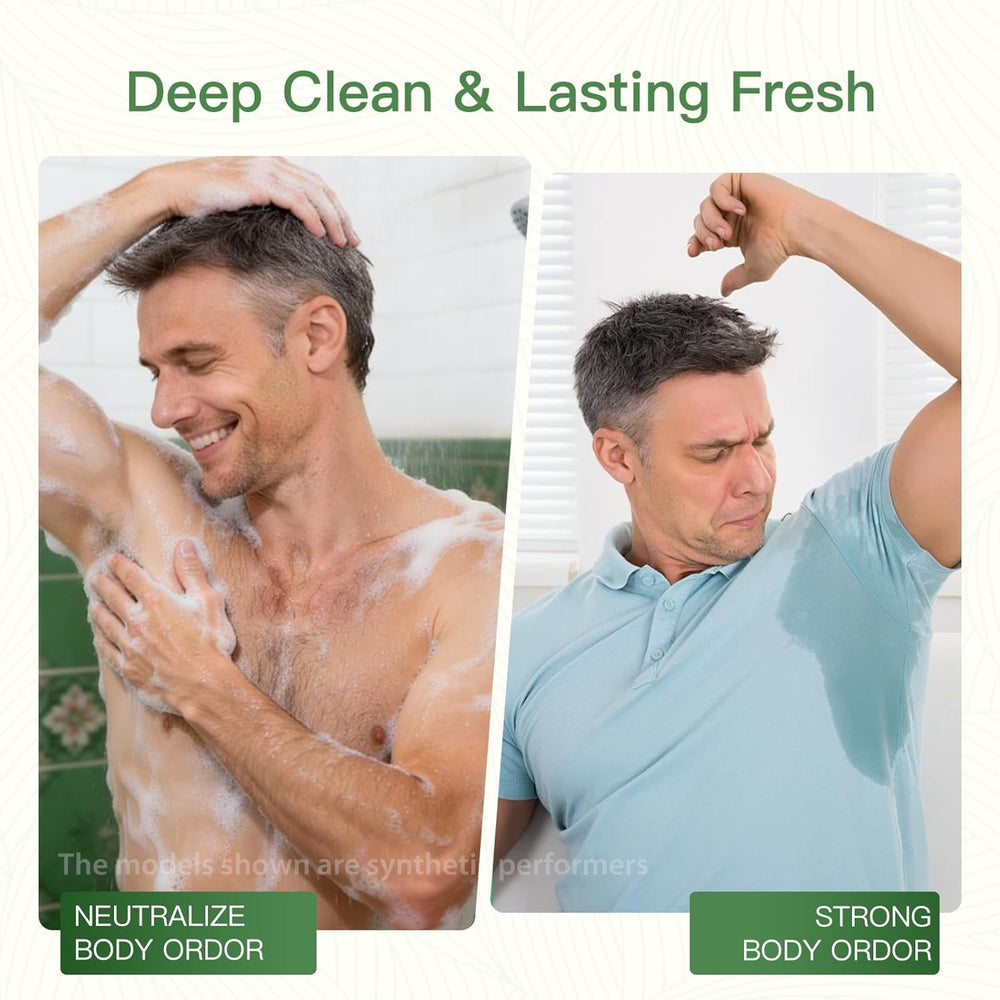 QualiLife soap held in hand to show size and travel-friendly convenience