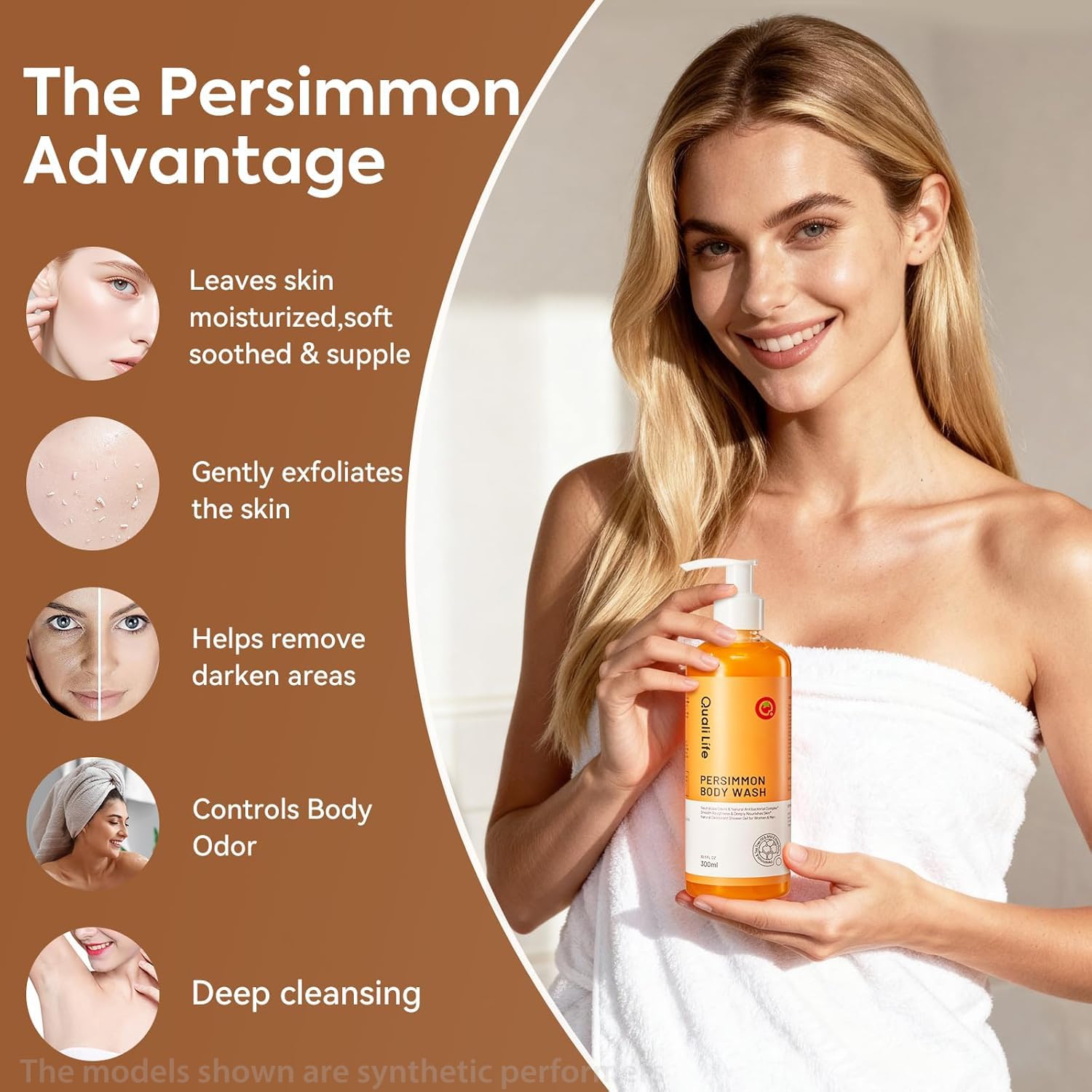 QualiLife creamy lather texture demonstrating gentle moisturizing clean