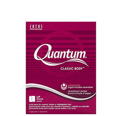 Quantum front packaging showing label and instructions for precise salon application