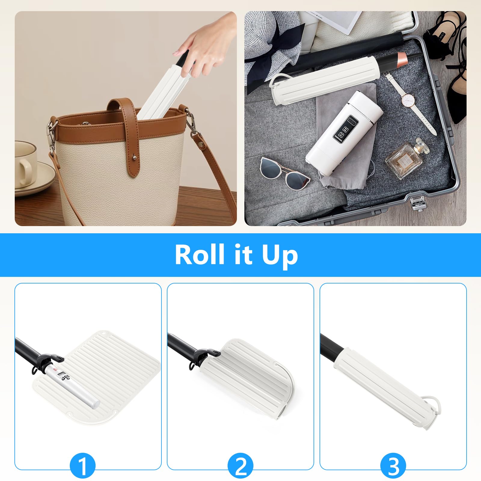 Quccefods mat on vanity organizing hot tools and preventing burns