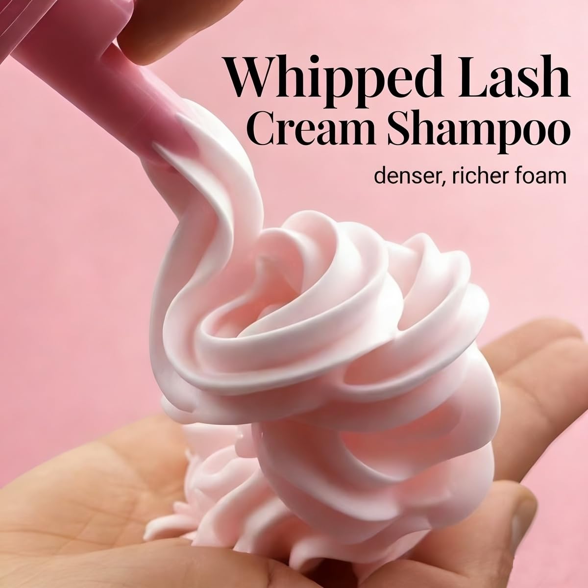 QUDABE close-up foam texture demonstrating creamy whipped foam benefit