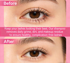 QUDABE product in use cleaning extensions with gentle foam benefit