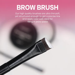 QUEEJOY angled eyebrow brushes detail demonstrating precise line control benefit