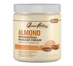 Queen Helene front view of 15 oz jar showing almond cream packaging and use benefit
