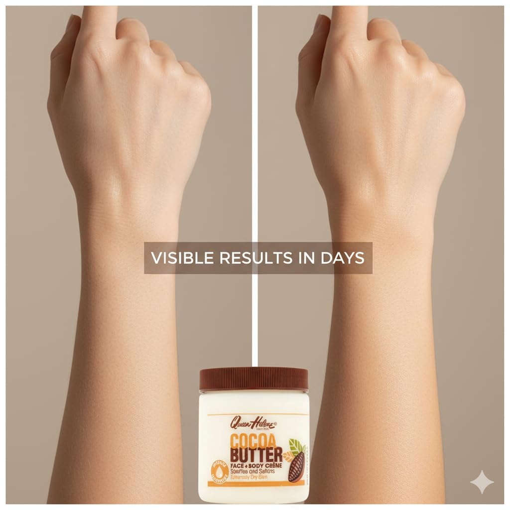Queen Helene cream applied to hand demonstrating quick absorption and softness