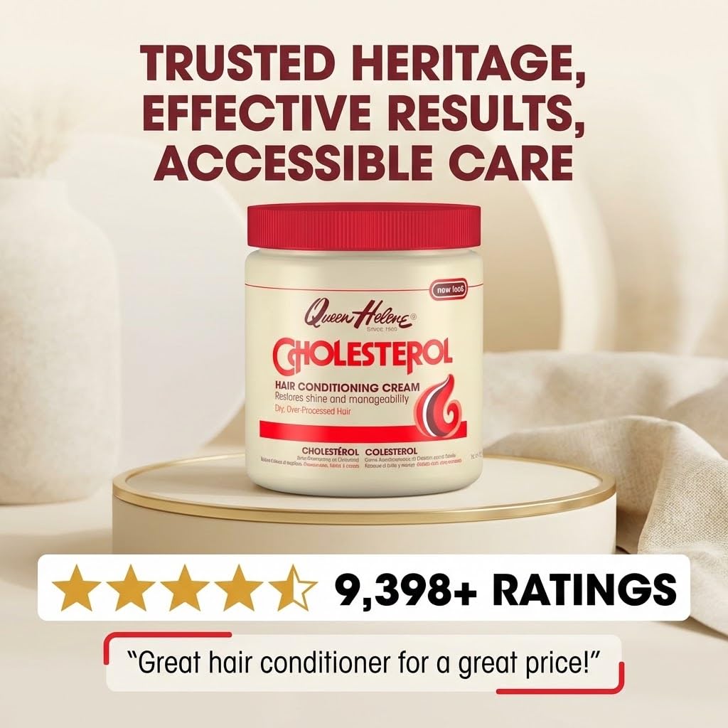 Queen Helene applied as hair mask in shower showing deep conditioning benefit