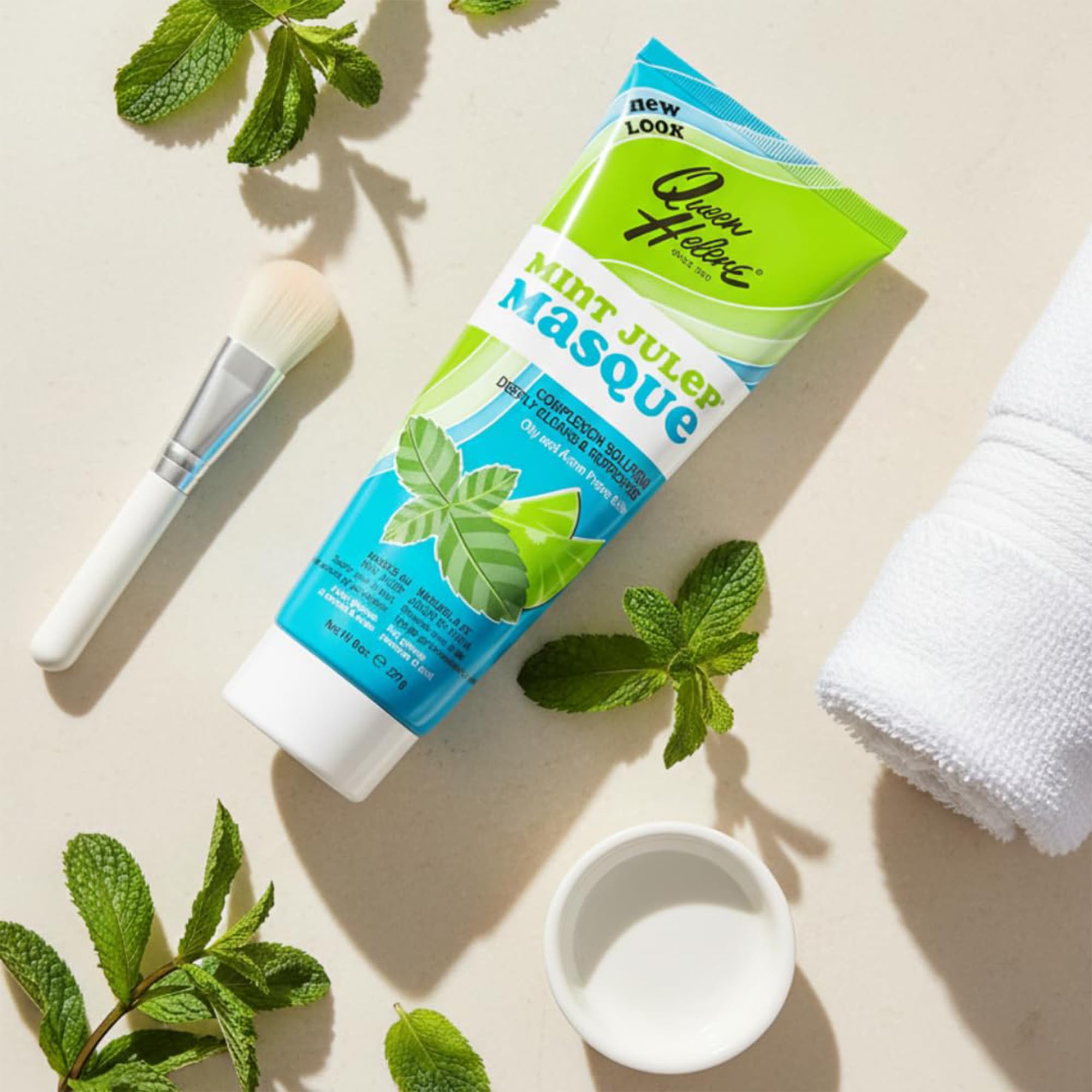 Queen Helene smooth green masque texture close-up for gentle exfoliation