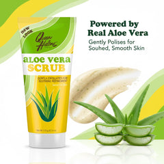 Queen Helene close-up texture showing aloe gel and gentle beads for smoothing