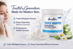 Queen Helene being wiped with warm washcloth showing effortless removal benefit