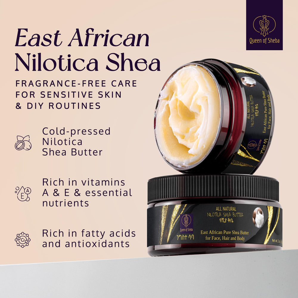 Queen of Shea texture close-up highlighting smooth, fast-absorbing balm