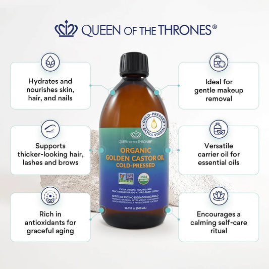 QUEEN OF THE THRONES amber-glass close-up protecting oil quality and purity