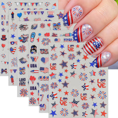 Quezadyl front packaging showing six patriotic sticker sheets and kit benefit