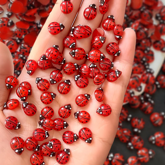 Quezadyl front packaging showing 100-piece ladybug nail charms and easy variety