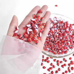 Quezadyl charms applied on gel manicure illustrating salon-ready decoration