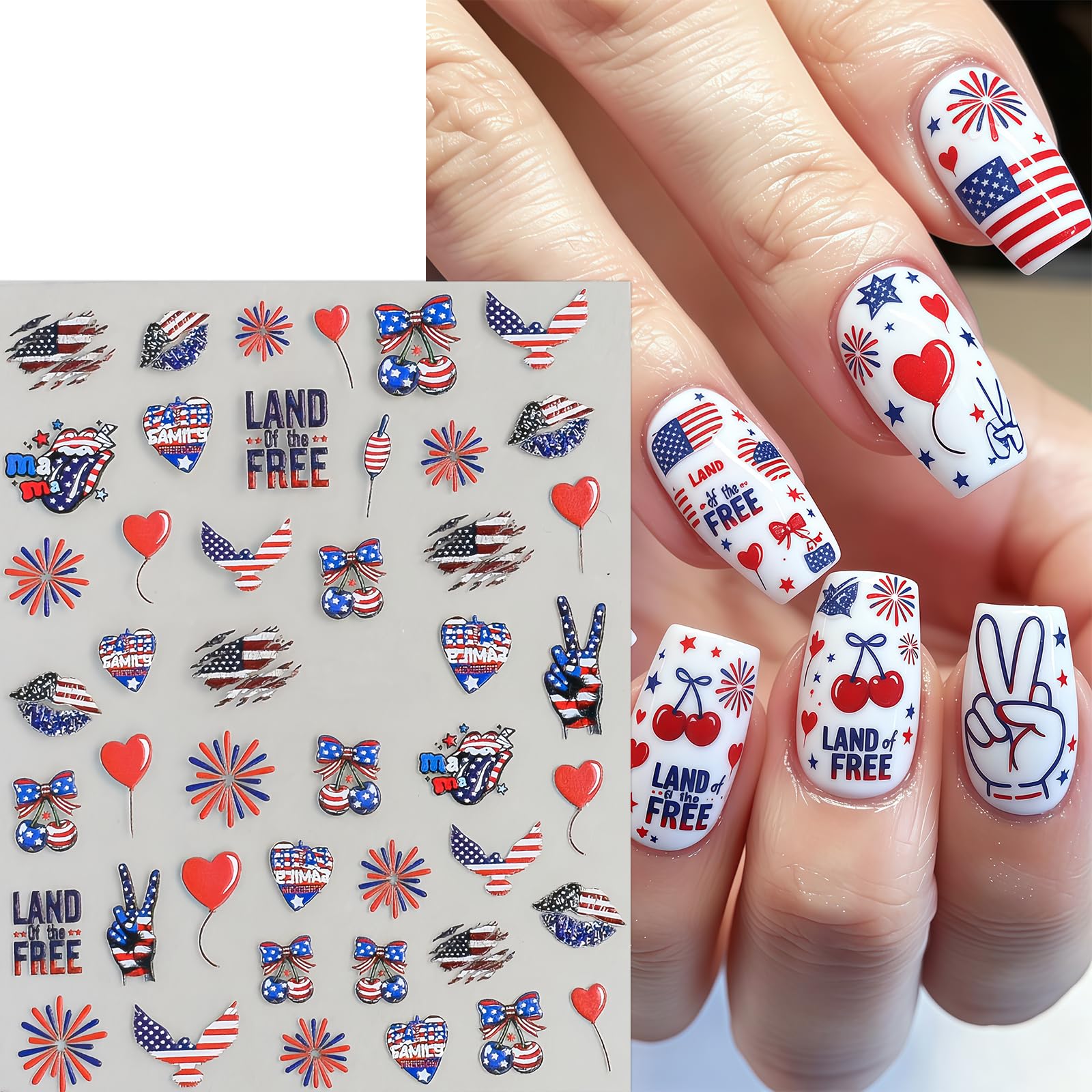 Quezadyl lifestyle photo at summer party showing festive nail styling