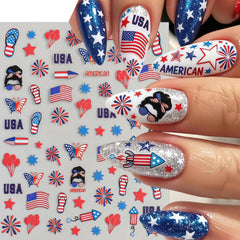 Quezadyl mixed designs on toes showing versatile pedicure decoration