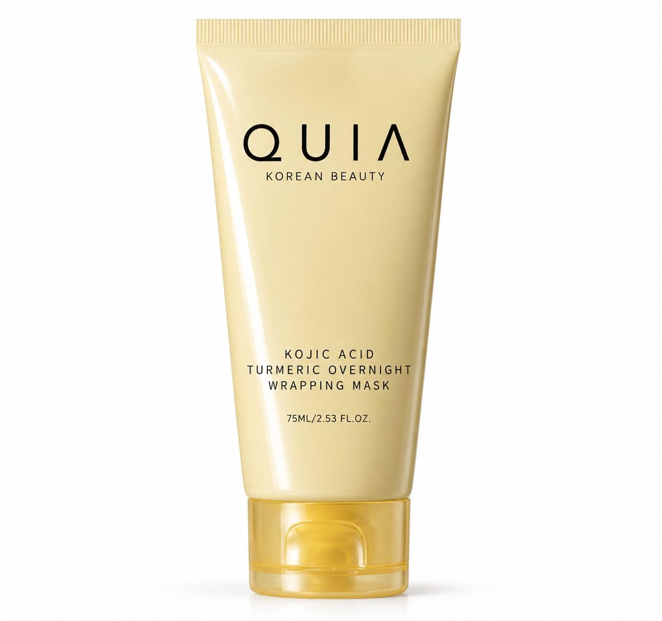 QUIA Beauty front packaging 75ML showing product clarity and trust
