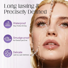QuikSoothe swatch of mascara texture showing smooth, buildable formula