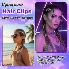 Quilax lifestyle festival hairstyle using clips for playful photo-ready look