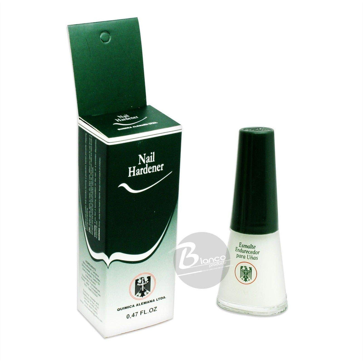 Química Alemana front bottle showing label and 0.47 oz size, easy application