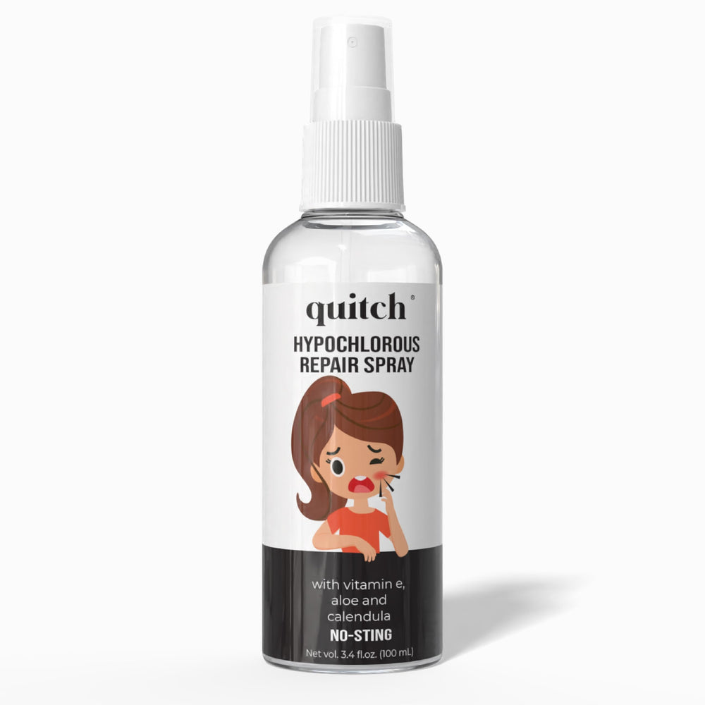 quitch front bottle showing label and compact packaging benefits skin refresh