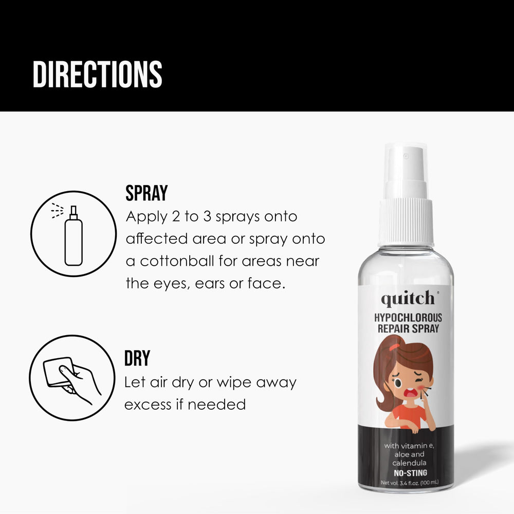 quitch ingredient label close-up showing minimal formula for sensitive skin