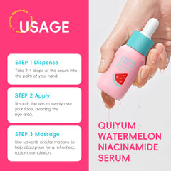QUIYUM before and after comparison showing brighter, more even-looking skin