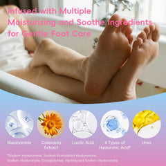 QUIYUM before and after feet showing smoother heel results