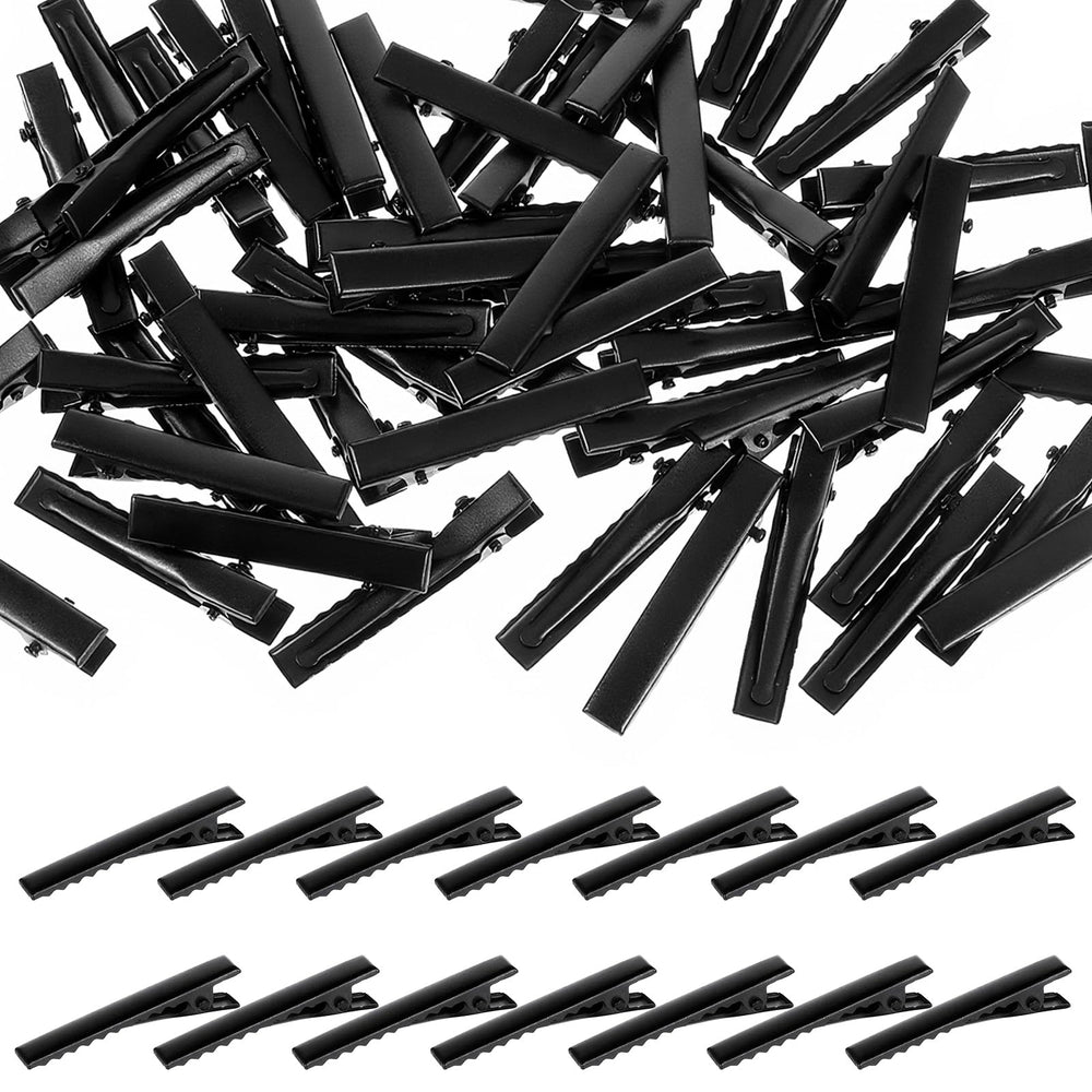Qulkws front pack of 100 black clips showing quantity and compact design for convenience