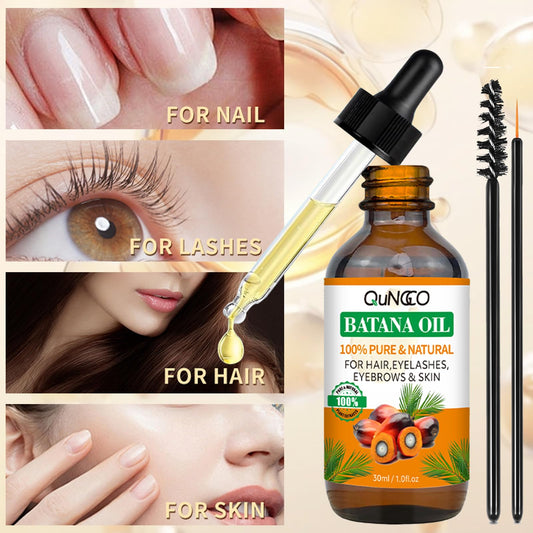 QUNGCO close-up oil texture highlighting purity and smooth moisturizing effect