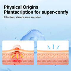 QUSTERE patch applied on cheek protecting blemish and reducing temptation to pick
