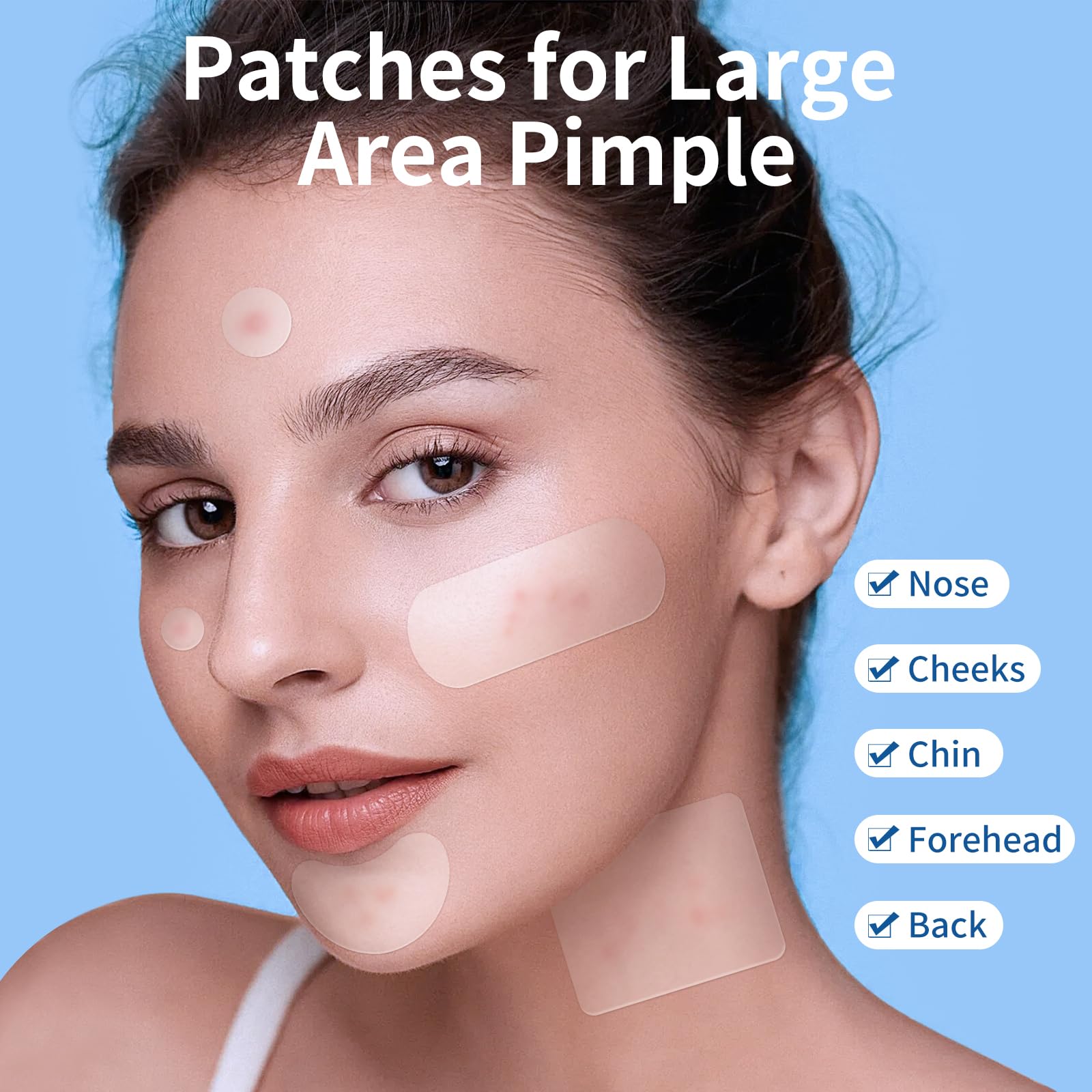 QUSTERE patches held in hand illustrating scale and coverage for larger breakouts