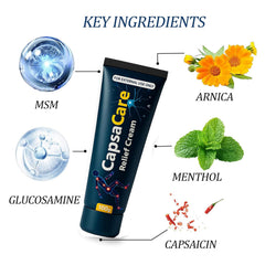 QUZOYU ingredients flatlay with capsaicin and arnica for targeted support