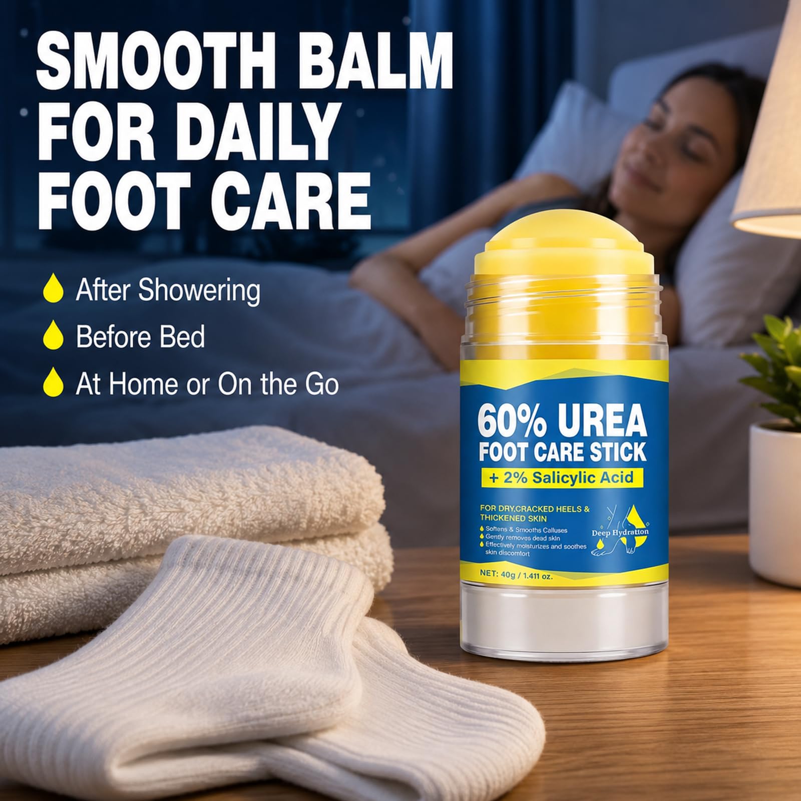 QVCQ being used on elbow/knee, showing multi-area use and moisturization
