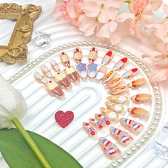 QXFJWRW close-up of 3D ice cream and hamburger decorations for playful detail